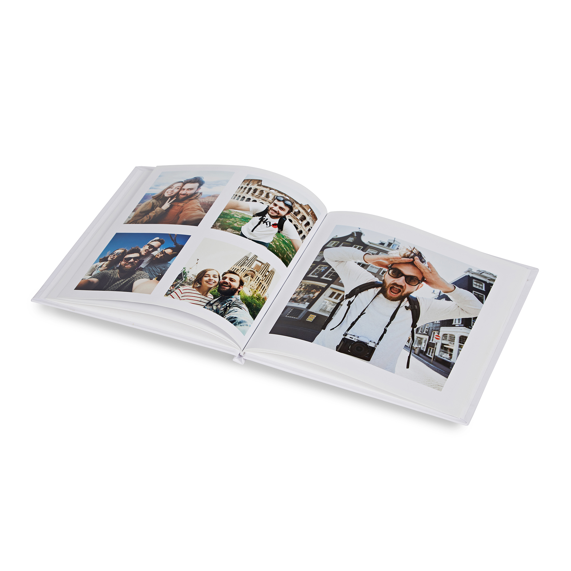 Detailed view of photo book binding and pages